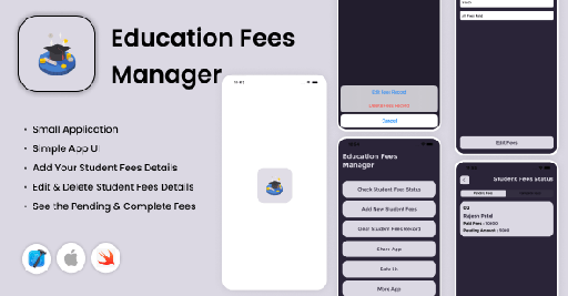 Education Fees Manager  iOS App  Student Fee Recorder  Fee Management