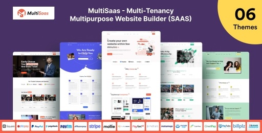 MultiSaas  Multi-Tenancy Multipurpose Website Builder (Saas)
