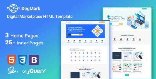 DegMark  Digital Marketplace HTML Template