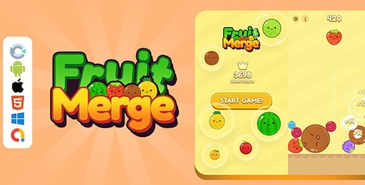 Watermelon Fruit 2048  HTML5 Game (Construct 3)