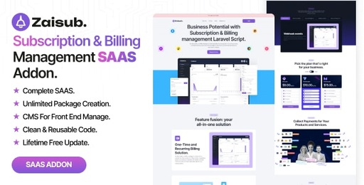 Zaisub  Subscription &amp; Billing management SAAS Addon.