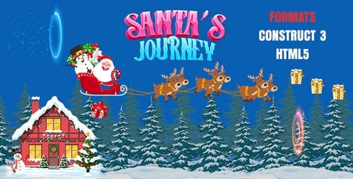 Santas Journey Game (Construct 3 | C3P | HTML5) Christmas Game
