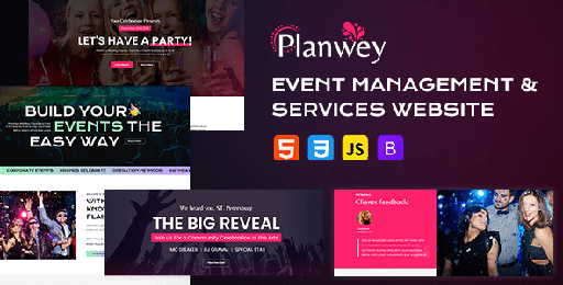 Planwey  Event Planner &amp; Celebrations Management HTML Template