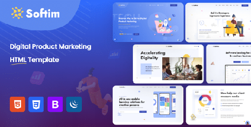 Softim  IT Solution Saas Startup HTML Template