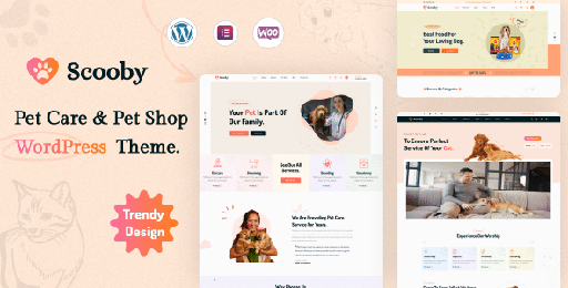 Scooby  Pet Care and Pet Shop WordPress Theme