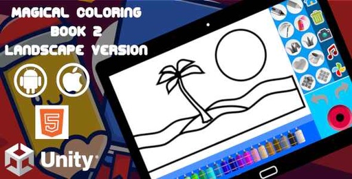 Magical Coloring Book 2  Landscape Version | Unity Project For Android and iOS And WebGL