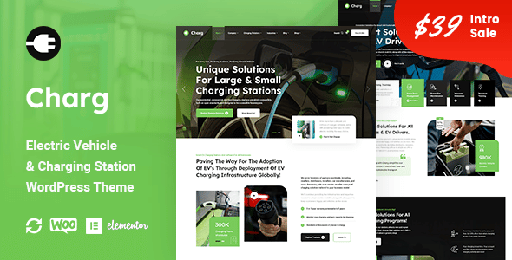 Charg  Electric Vehicle &amp; Charging Station WordPress Theme
