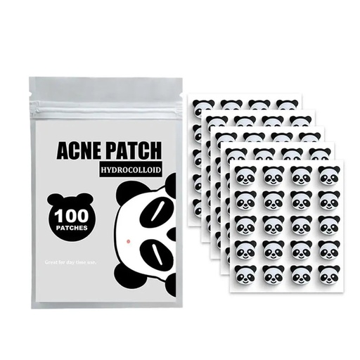 [73c0b10a-feb5-4ad6-af8a-1aacdf771c8d] 100Pcs Panda Acne Patch Gentle Non-Irritating Repair Facial Deep Cleansing Residue-Free Blemish Pimples Invisible Covering Patch (100Pcs Patch)