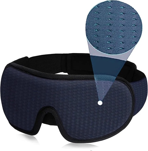 [200003778] Xparata™ 3D Mask for Sleep Eye Mask Lights Blockout Soft Padded Sleeping Fabric Cover Shade Blindfold Eyepatch (navy blue)