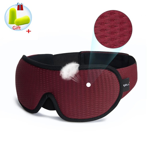 [200003839] Xparata™ 3D Sleeping Mask Block Out Light Sleep Mask For Eyes Soft Sleeping Aid Eye Mask for Travel Eyeshade Night Breathable Slaapmasker (Red)