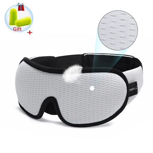 [200003840] Xparata™ 3D Sleeping Mask Block Out Light Sleep Mask For Eyes Soft Sleeping Aid Eye Mask for Travel Eyeshade Night Breathable Slaapmasker (White)