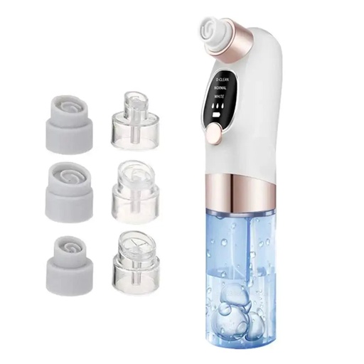 [316313ae-ffcf-47a7-b4dc-fa6ab18b1dd3] Blackhead Remover Pore Vacuum Face Cleaner Electric Pimple Acne Black Head Removal USB Rechargeable Water Cycle Black Dot Remove (White)