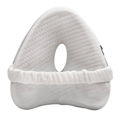 [200004098] Body Memory Cotton Leg Pillow Home Foam Pillow Sleeping Orthopedic Sciatica Back Hip Joint for Pain Relief Thigh Leg Pad Cushion (White)