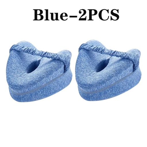 [200004063] Body Memory Cotton Leg Pillow Home Foam Pillow Sleeping Orthopedic Sciatica Back Hip Joint for Pain Relief Thigh Leg Pad Cushion (Blue-2Pcs)