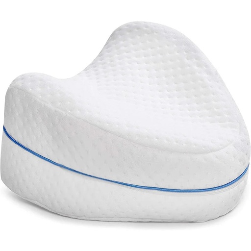 [200004097] Body Memory Cotton Leg Pillow Home Foam Pillow Sleeping Orthopedic Sciatica Back Hip Joint for Pain Relief Thigh Leg Pad Cushion (White)