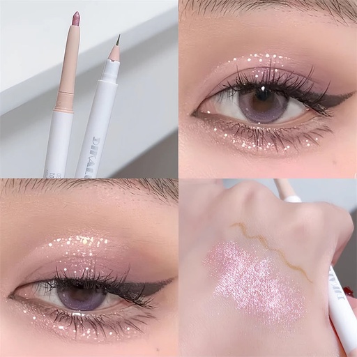 [200004193] Xparata™ DIKALU Double Head Sleeping Silkworm Pen Female Highlight Brightening Dual Pearl Matte Eye Makeup Outline Waterproof Liquid Eyel (DKL-077-3)